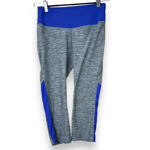 New Balance Dry Capri Leggings Gray Purple Womens Small